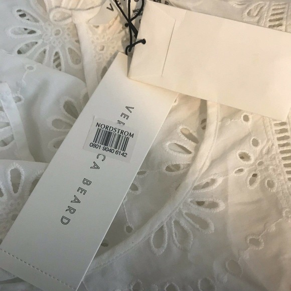 Veronica Beard Gale Blouse White Embroidery White - Picture 9 of 9